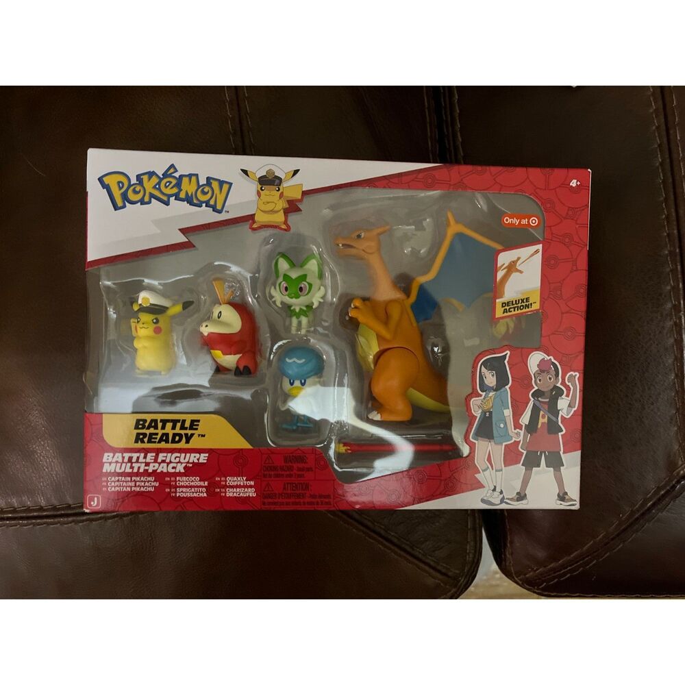 Pokemon Deluxe Battle Figure Multi-Pack Captain Pikachu Fuecoco Sprigatito